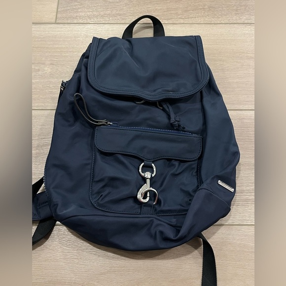 Rebecca Minkoff Bikeshare Nylon Backpack Navy Blue - Picture 2 of 9